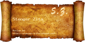 Stenger Zita névjegykártya